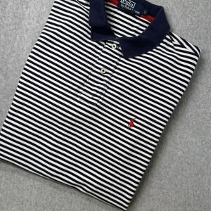 Ralph Lauren Black and White Striped Polo Shirt